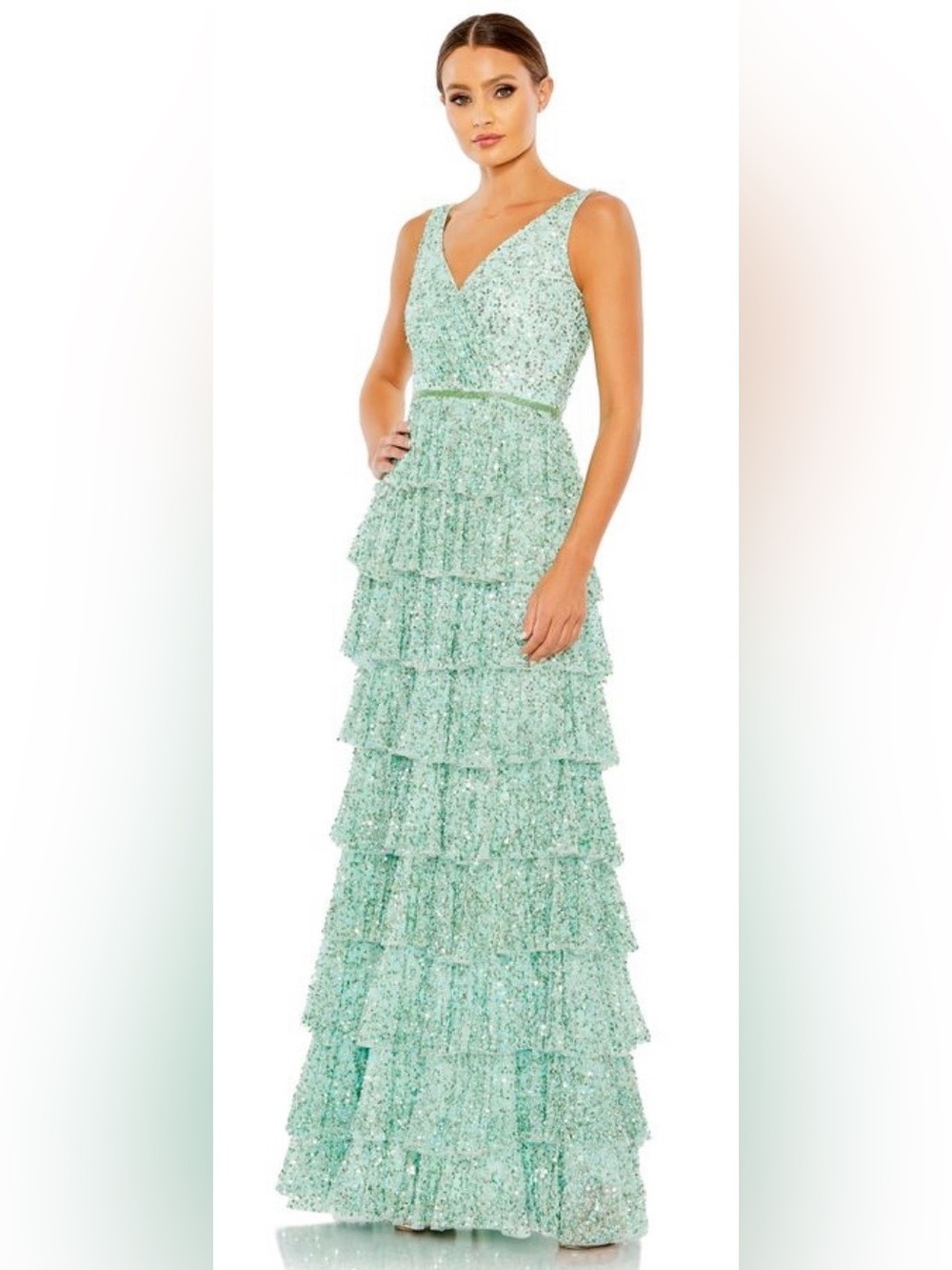 Mac Duggal 5627 NWT Sequin Evening Gown
